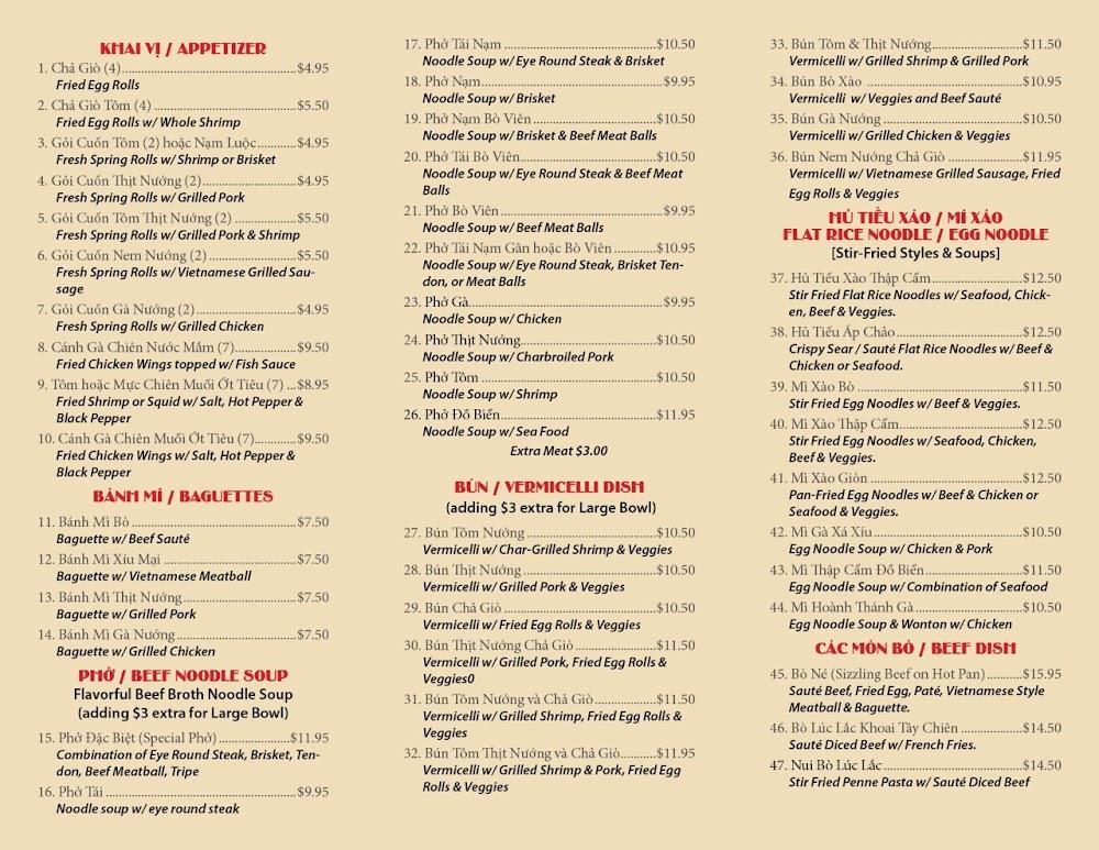 Pho BamBoo Menu image 3
